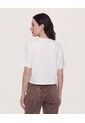 Camiseta  Para Mujer Crop Top Manga Corta Color Crudo Marca Ostu #40098233 de Ostu