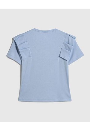 Camiseta Para Niña Manga Corta Color Azul  Marca Ostu #90090217