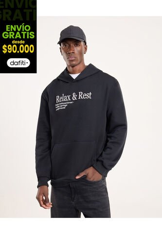 Buzo Para Hombre Hoodie Color Negro Marca Ostu #60060534 Ostu