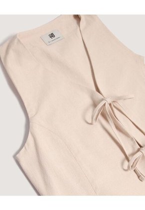 Chaleco  Para Mujer Plano Color Beige Marca Ostu #40250029