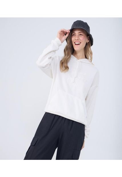 Buzo Para Mujer Hoodie Color Crema Marca Ostu #40060405