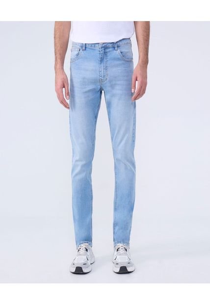 Jean Para Hombre Slim Color Azul Claro Marca Ostu #60160409