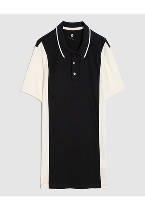Polo Para Hombre Cuello Tejido Sin Bolsillo Color Negro Marca Ostu #60110705