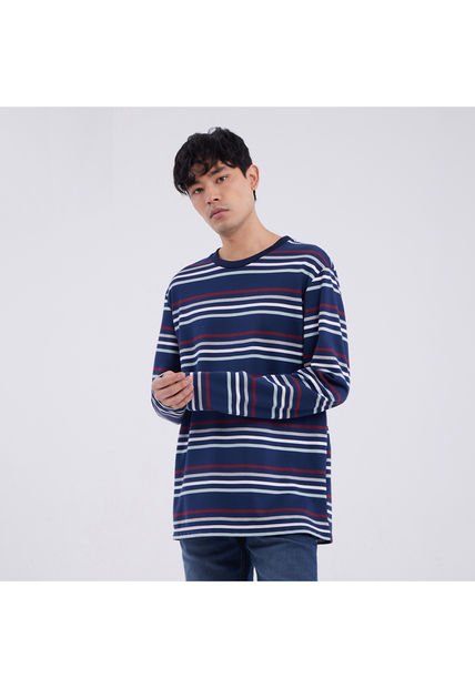 Camiseta Para Hombre Manga Larga Color Azul  Marca Ostu #60090939