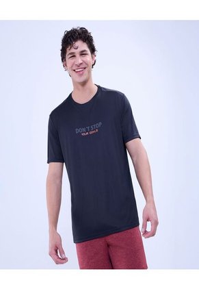 Camiseta Para Hombre Manga Corta Color Negro Marca Ostu #60091484