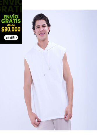 Camiseta Para Hombre Manga Sisa Cuello Redondo Color Crema Marca Ostu #60091390 Ostu