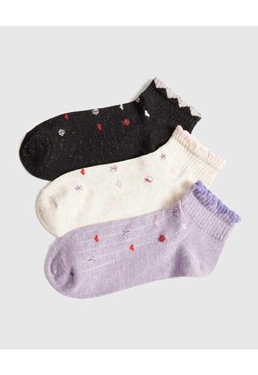 Medias Para Mujer Tobillera Color Negro Marca Ostu #40980232