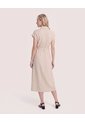 Vestido Camisero Unciolor  Para Mujer Piel Ostu de Ostu