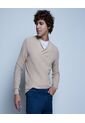 Saco Para Hombre Shawl Neck Color Beige Marca Ostu #60330036 de Ostu