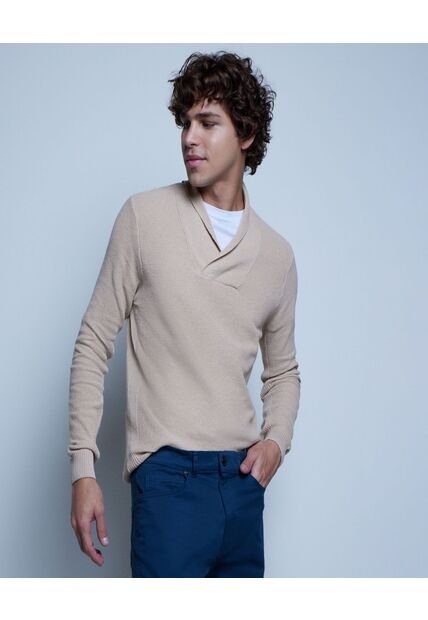Saco Para Hombre Shawl Neck Color Beige Marca Ostu #60330036
