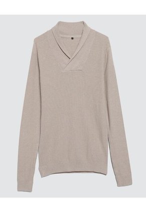 Saco Para Hombre Shawl Neck Color Beige Marca Ostu #60330036