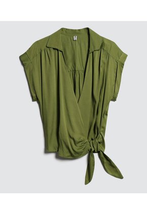 Blusa Para Mujer Ostu Color Verde Material Viscosa 100%