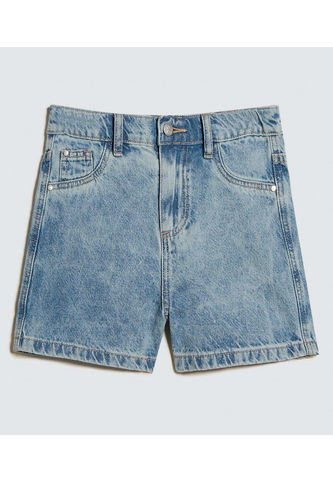 Short Para Niña  Color Azul Medio Marca Ostu #90190047 Ostu