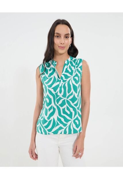 Blusa Para Mujer Manga Sisa Color Verde Marca Ostu #40121148