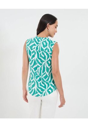 Blusa Para Mujer Manga Sisa Color Verde Marca Ostu #40121148