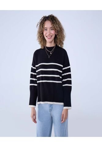 Saco Para Mujer Cuello Redondo Color Negro Marca Ostu #40330088 Ostu