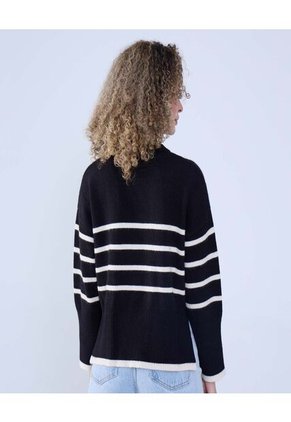 Saco Para Mujer Cuello Redondo Color Negro Marca Ostu #40330088