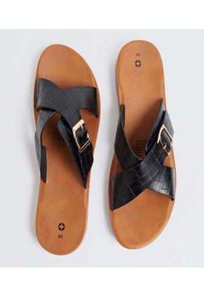 Sandalias Para Mujer  Color Negro Marca Ostu #40690012