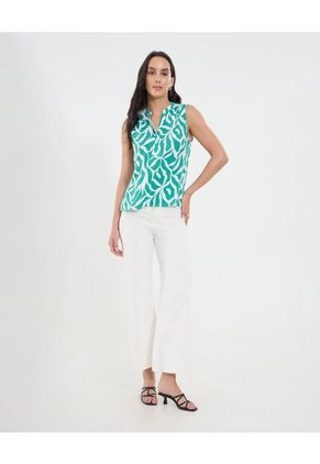 Blusa Para Mujer Manga Sisa Color Verde Marca Ostu #40121148