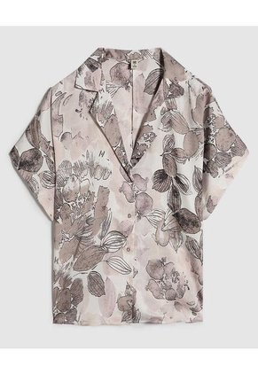 Camisa Para Mujer Manga Corta Color Gris Marca Ostu #40010274