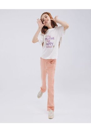 Jean Para Niña Wide-Leg Color Rosado Marca Ostu #90160055