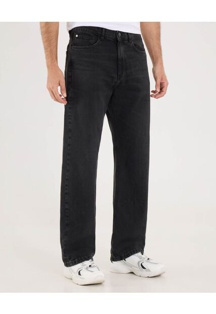 Jean Para Hombre Straight Color Negro Marca Ostu #60160442