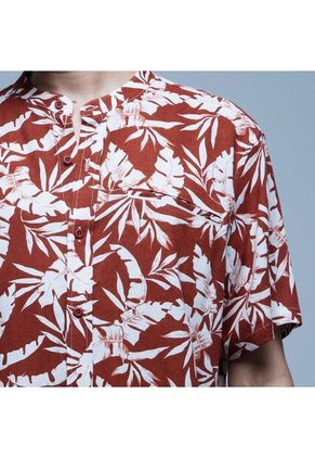 Camisa Para Hombre Manga Corta Con Bolsillo Color Naranja Marca Ostu #60010617