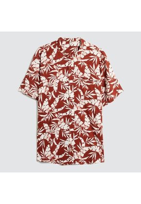 Camisa Para Hombre Manga Corta Con Bolsillo Color Naranja Marca Ostu #60010617