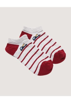 Medias Infantil Niño Invisible Color Rojo Marca Ostu #80980164