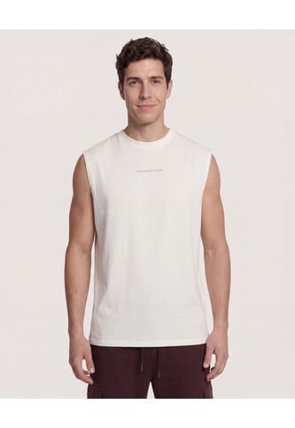 Camiseta  Para Hombre Manga Sisa Cuello Redondo Color Crema Marca Ostu #60091942 Ostu