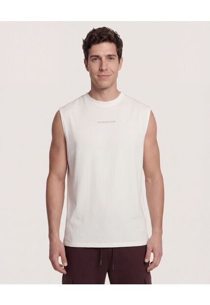 Camiseta  Para Hombre Manga Sisa Cuello Redondo Color Crema Marca Ostu #60091942