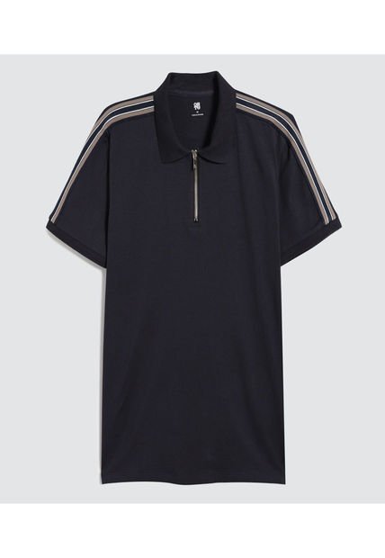 Polo Para Hombre Cuello Tejido Sin Bolsillo Color Azul  Marca Ostu #60110667