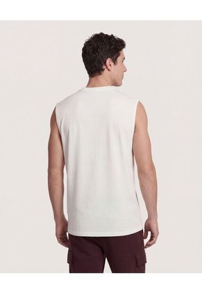 Camiseta  Para Hombre Manga Sisa Cuello Redondo Color Crema Marca Ostu #60091942