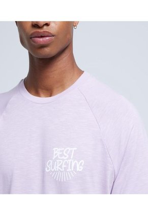 Camiseta Para Hombre Ostu Color Lila Material 100% Algodón