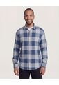 Camisa  Para Hombre Manga Larga Sin Bolsillo Cuello Casual M Color Gris Marca Ostu #60010873 de Ostu