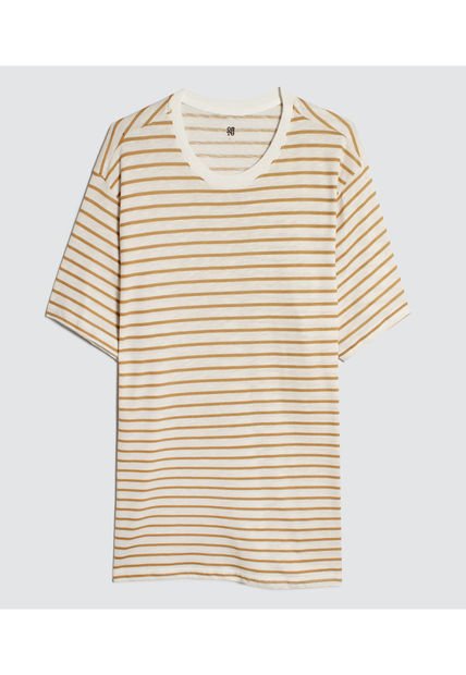 Camiseta Para Hombre Manga Corta Color Amarillo  Marca Ostu #60091227