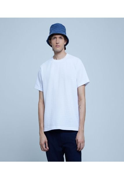 Camiseta Para Hombre Ostu Color Blanco Material 68% Poliéster 29% Algodón 3% Elastano