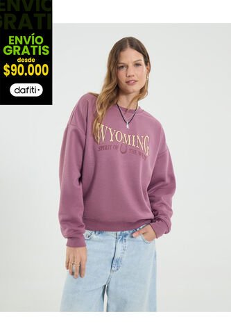 Buzo Para Mujer Cuello Redondo Color Morado Marca Ostu #40060475 Ostu