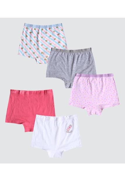 Ropa Interior Para Niña Ostu Color PackX5 Material Poliéster 60% Algodón 33% Elastano 7%