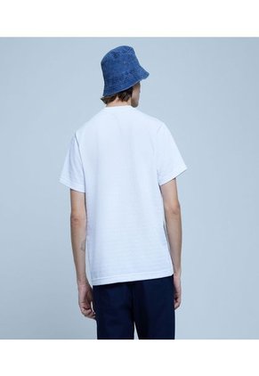 Camiseta Para Hombre Ostu Color Blanco Material 68% Poliéster 29% Algodón 3% Elastano