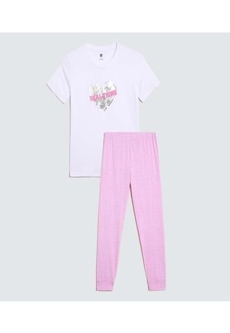 Pijama Para Niña M/C P/L Color Fucsia Marca Ostu #90040069 Ostu
