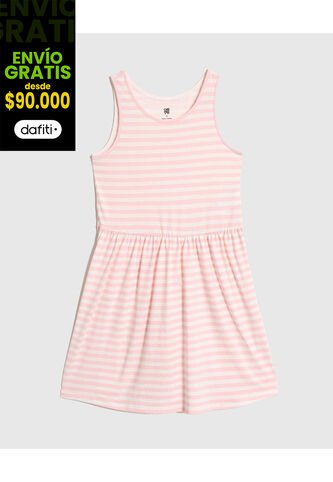 Vestido Infantil Niña M/Sisa Medio Color Rosado Marca Ostu #90170074 Ostu