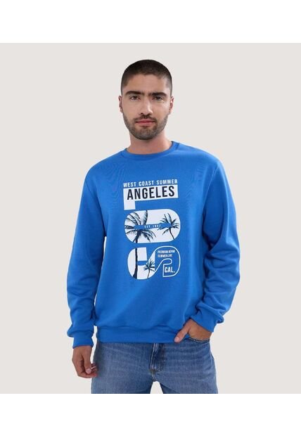 Buzo Para Hombre Cuello Redondo Color Azul Rey Marca Ostu #60060379