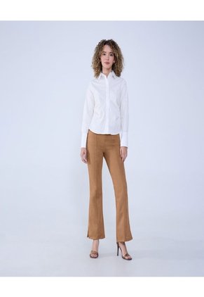 Camisa Para Mujer Manga Larga Color Crudo Marca Ostu #40010280