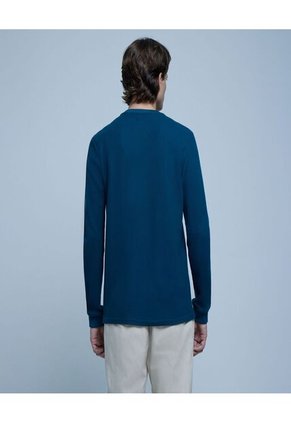 Camiseta Para Hombre Manga Larga Color Azul  Marca Ostu #60091196