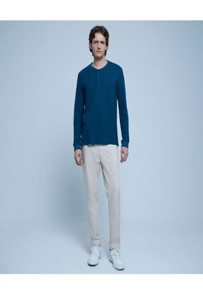 Camiseta Para Hombre Manga Larga Color Azul  Marca Ostu #60091196