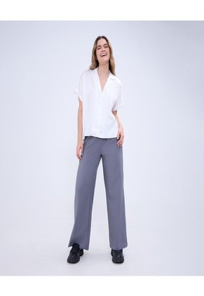 Camisa Para Mujer Manga Corta Color Crudo Marca Ostu #40010273