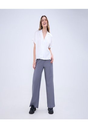 Camisa Para Mujer Manga Corta Color Crudo Marca Ostu #40010273