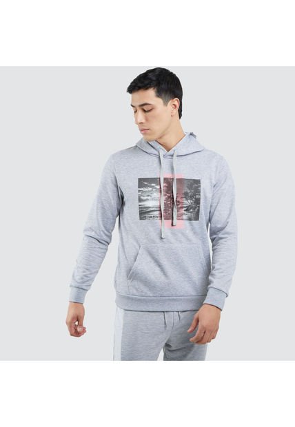 Hoodie Hombre Ostu  Gris Poliéster 60060167-1258
