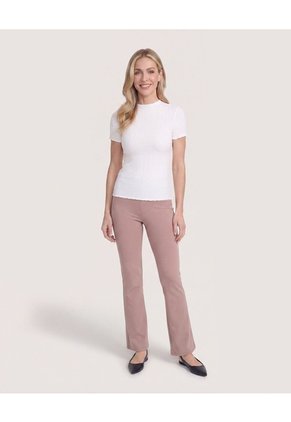 Camiseta Con Textura  Para Mujer Crema Ostu
